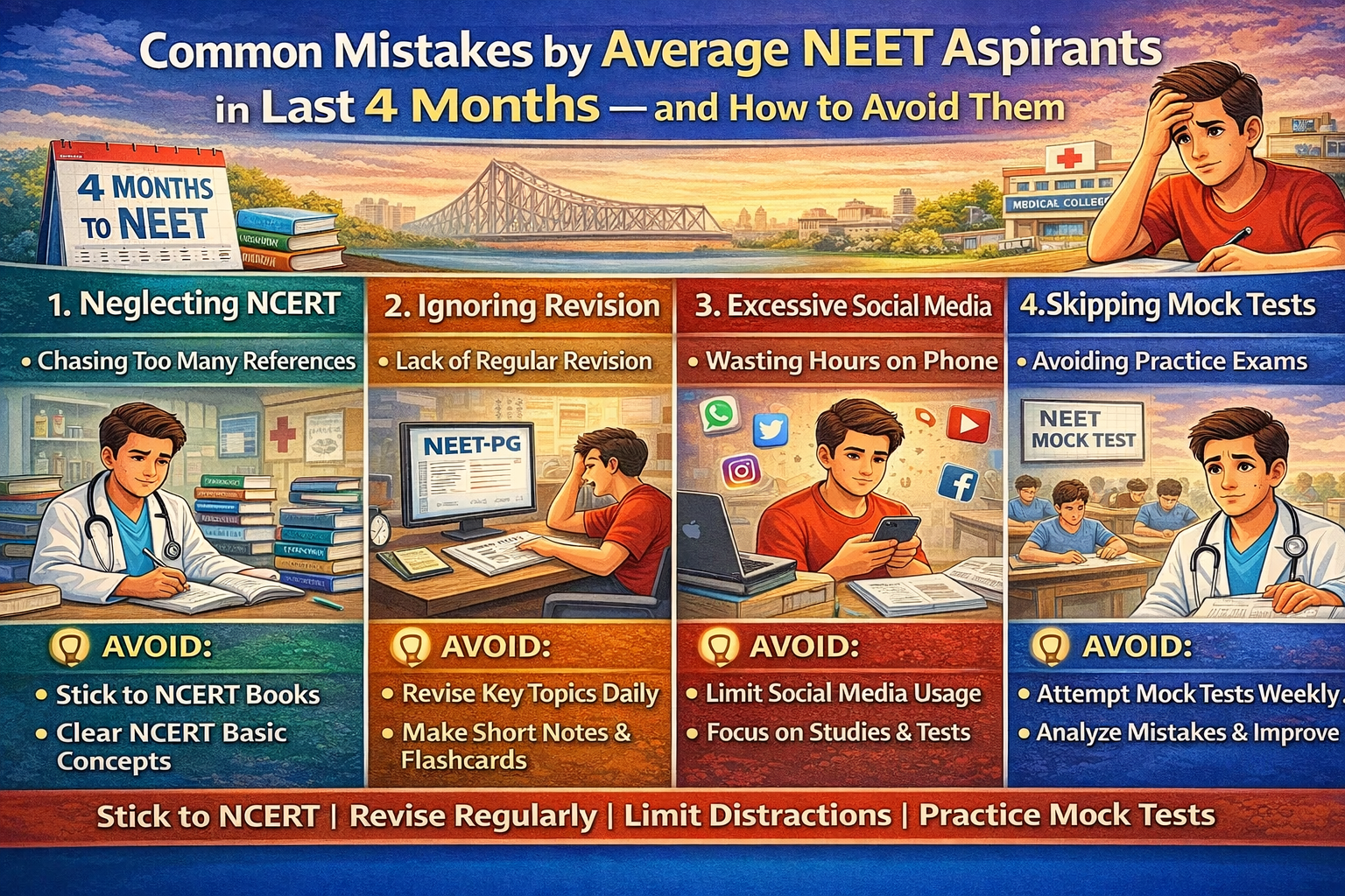Common Mistakes by Average NEET Aspirants in Last 4 Months — and How to Avoid Them